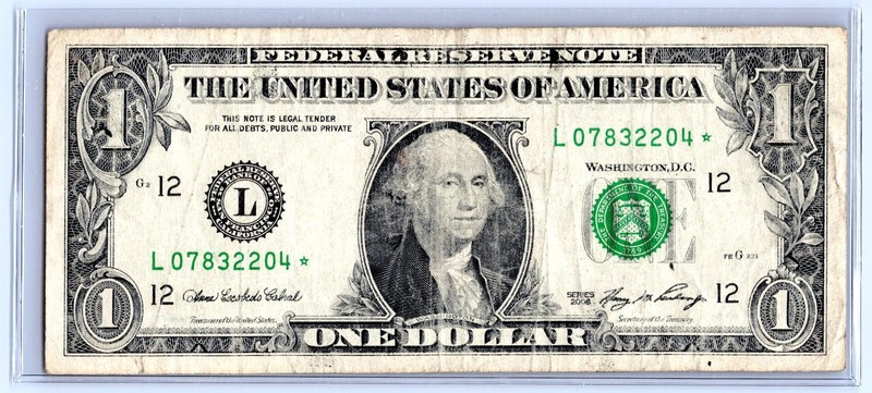 2006 $1 Dollar Star Note With Serial Number L07832204*