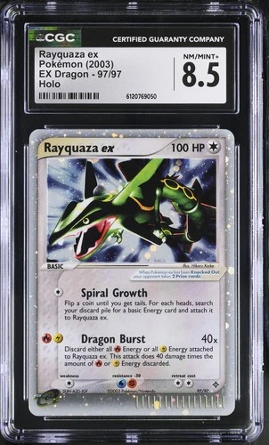 CGC 8.5 Rayquaza ex 97/97 Holo EX Dragon Pokémon Card