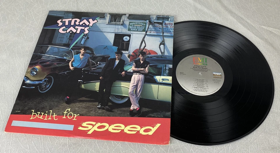 STRAY CATS - BUILT FOR SPEED VINYL RECORD (TA-194) - Image 2 of 3