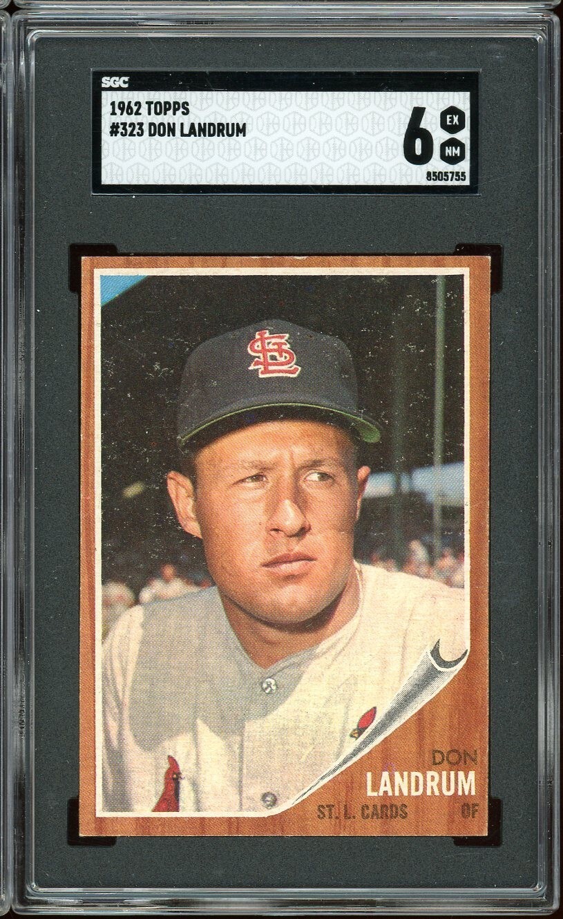 1962 Topps Baseball #323 Don Landrum SGC 6