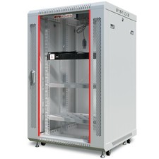 18U Server Rack Cabinet Wall Mount Grey IT Network Data Enclosure 24" Depth
