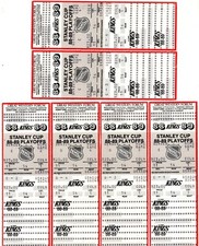 6 lot 1988-9 STANLEY CUP PLAYOFFS L.A. Kings GRETZKY ERA Vintage HOCKEY Tickets