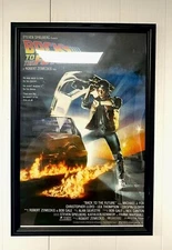 Back to the Future Movie Poster Black Frame 11 x 17: Michael J. Fox, Marty Mcfly