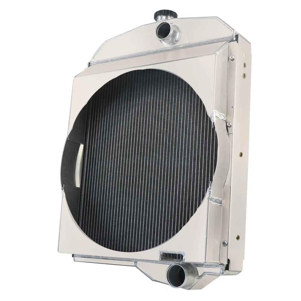 Radiador de tractor 3 filas 52 mm para Oliver 1550 1555 1600 1650 1655 163343AS 163342AS Foto 4 de 4