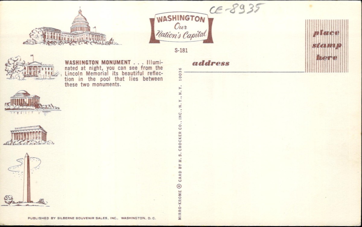 CE8935 illuminated washington monument washington dc usa | eBay