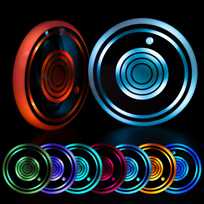 7-Color LED Cup Coaster- Car Bottle Holder with Ambient Lighting (Universal Fit)