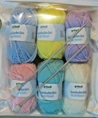 Gründl Handarbeiten für die Kleinen Strickset  Basteln Set Wolle Sonderposten