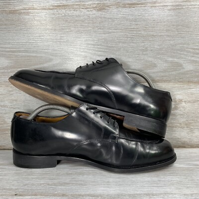 Cole Haan Oxford Black Leather Apron Almond Split Toe Lace  display picture 1