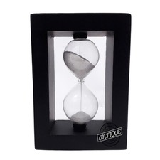 Vintage Sabbia Clessidra Timer Quadrato Legno da Tavolo Decor Regalo Per Office