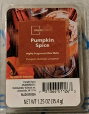 Mainstays Pumpkin Spice Highly Fragranced Wax Melts Made In USA 35.4g New