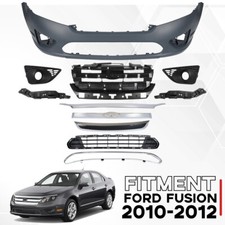 Fit For 2010-2012 Ford Fusion Front Bumper Cover Grille Assembly Kit Complete