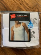 Hanes 4 Tagless Tanks original fit 100 Comfortsoft Cotton