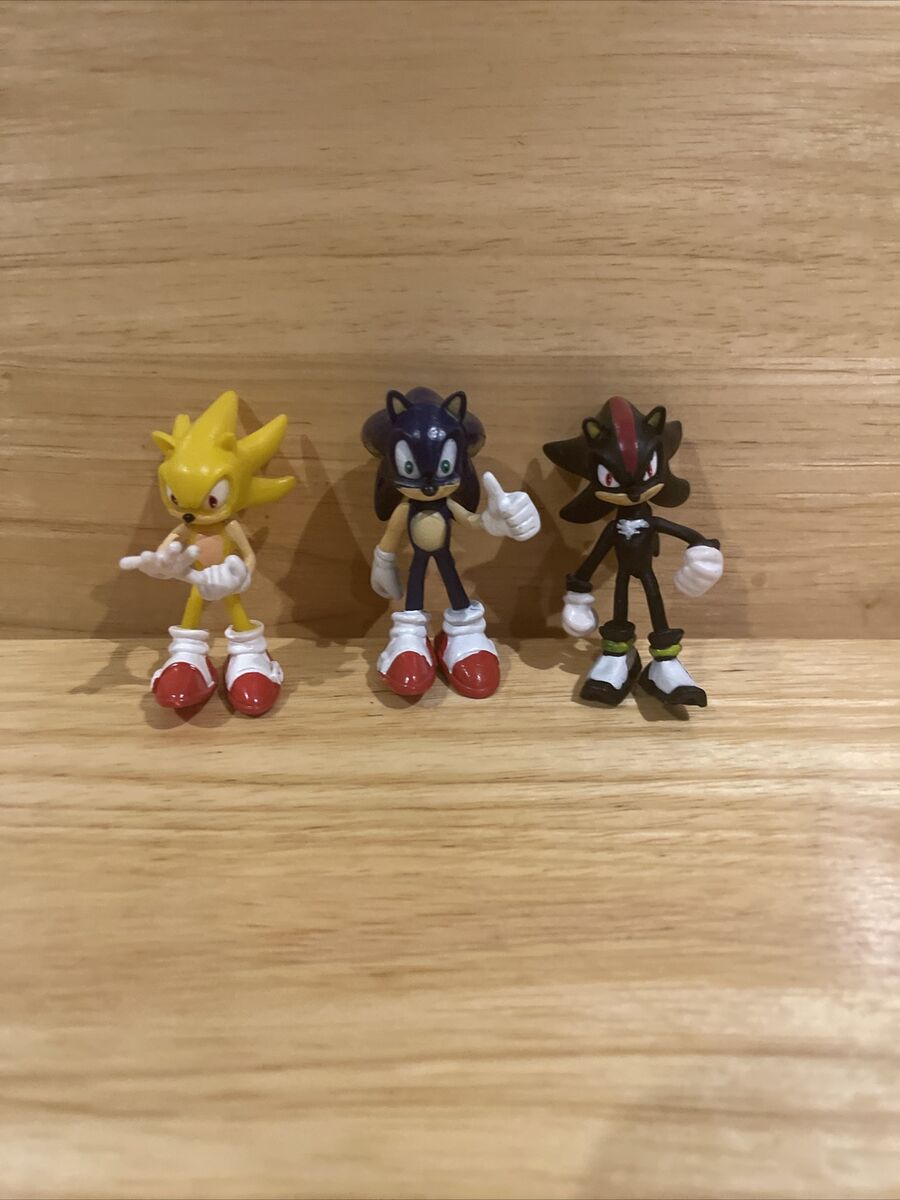 RARE Sonic The Hedgehog Lot Of 3 Figures Authentic Sega Super, Shadow,  Sonic 259