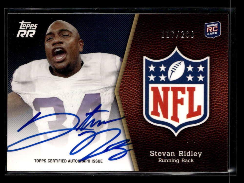 Stevan Ridley Topps Rising Rookies NFL Shield #SR Autograph