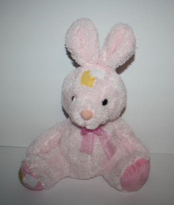 Dan Dee Bunny Rabbit Plush Collectors Choice Pink W/Bow Patches