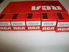 SLEEVE OF 5 RCA 25EH5 TUBES