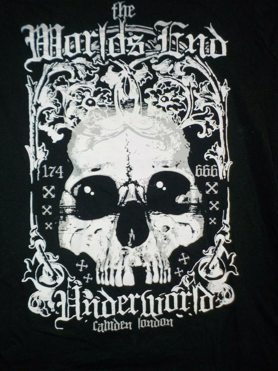 The World's End T-Shirt Underworld Camden London Black & White