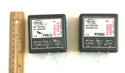 ETS Lot of 2 S-Video / Stereo Audio Baluns Baseband PV902 Free Shipping