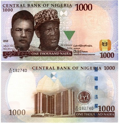 Nigeria 1000 Naira 2018 P 36p Unc Ebay