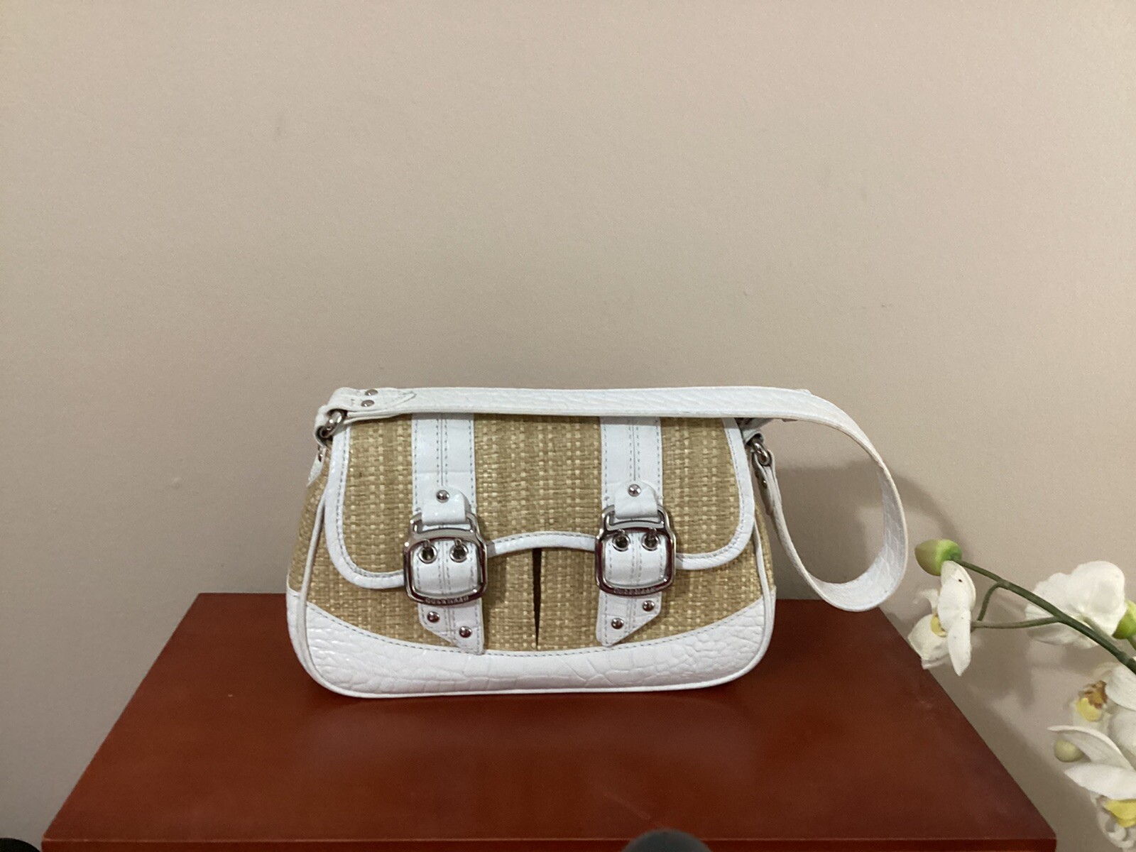 COLE HAAN Amanda Straw Handbag - image 1