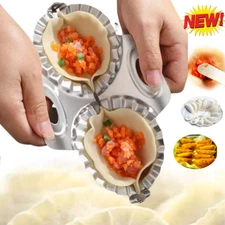 Double Dumpling Press Mold Empanada Gyoza Puff Pie Mold Maker Stainless Steel