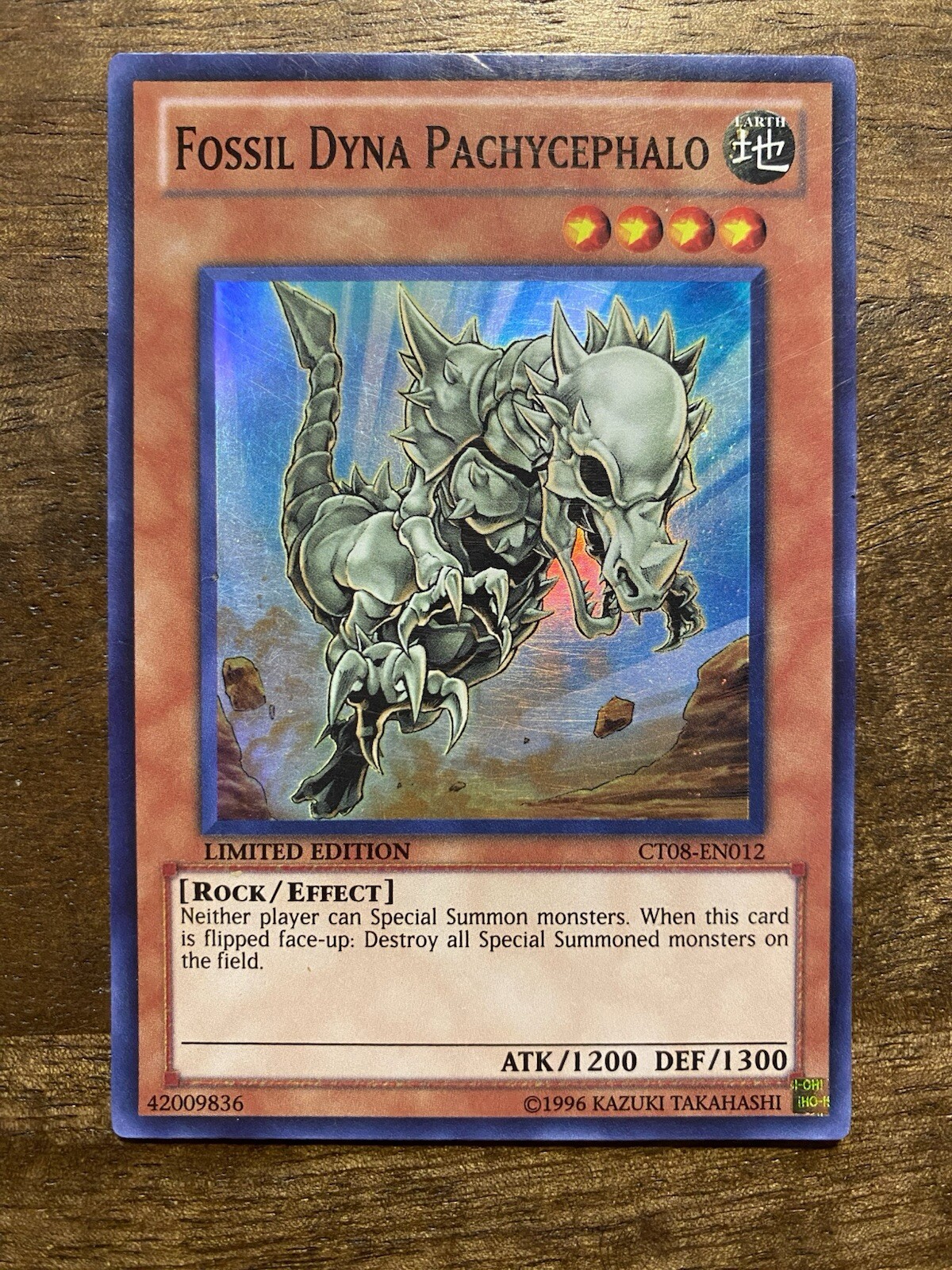 Yu-Gi-Oh! Fossil Dyna Pachycephalo CT08-EN012 - Limited Ed - Super Rare - MP