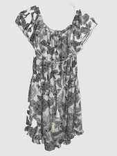 Victoria's Secret Mini Dress Cover Up Viscose Blue White Pattern Small