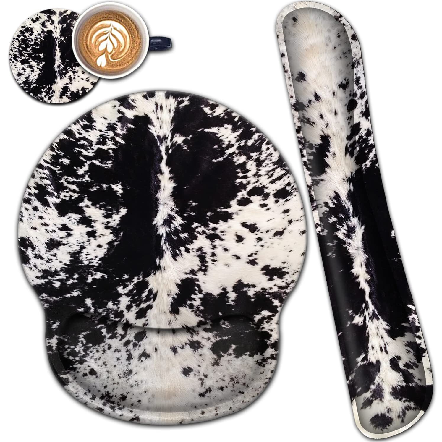 Ergonomic Memory Foam Keyboard Wrist Rest and Mouse Pad with Support