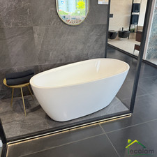 freistehende Badewanne 160x75 cm Standbadewanne Acryl TOP Qualität + Click Clack