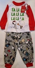 NEW Peanuts 2pcs Pajama Set Unisex Size-3T-4T W/Snoopy