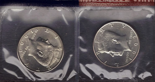 1993-P&D UNCIRCULATED KENNEDY HALF DOLLARS IN MINT CELLO (2 COINS)
