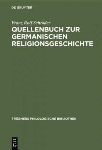 Thumbnail - Quellenbuch Zur Germanischen Religionsgeschichte Für Übungen Und