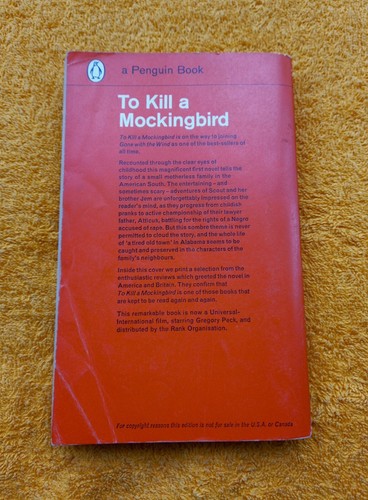 To Kill A Mockingbird by Harper Lee Cool Vintage Penguin Copy - Picture 2 of 6