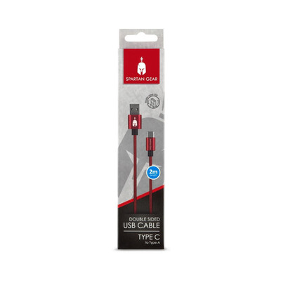 Spartan Gear - Double Sided USB Cable (Type C) - Länge: 2m - Neu & OVP