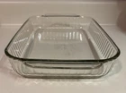 Vintage Pyrex 233-S Baking Casserole Lasagna Dish 3 qt 13x9x2 Ribbed Clear Glass