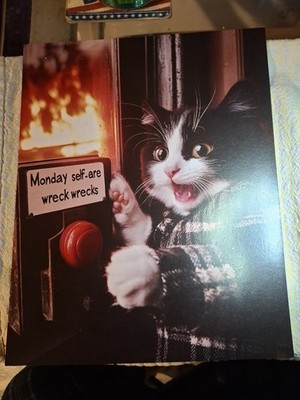 8x10 inch print poster monday self-are wreck wrecks new (p10)