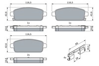 1X Bosch 0 986 494 666 Bremsbelagsatz Scheibenbremse FüR Opel Vauxhall