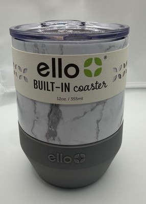 Ello Spirit 12oz Vacuum Insulated Stainless Steel Tumbler with built in coaster 