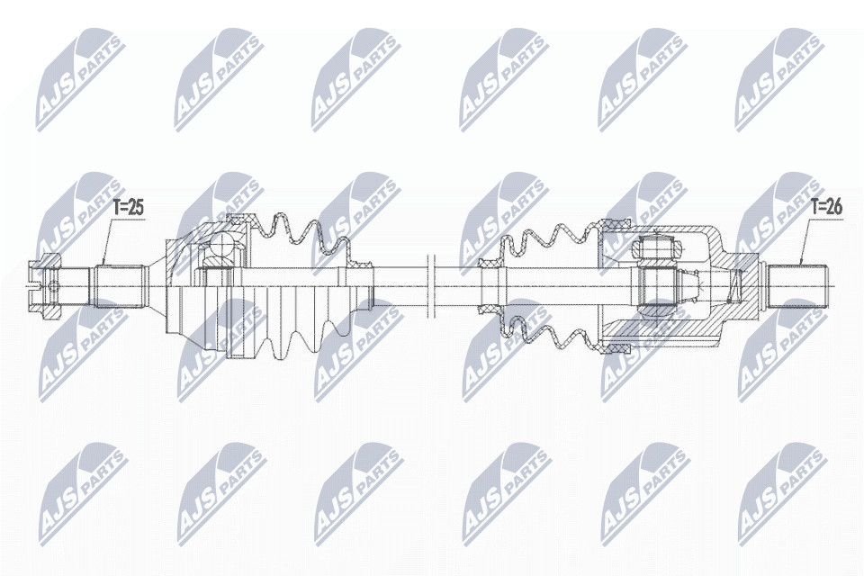 Nty Driveshaft For Peugeot 2008 1.6Hdi 13- 207 1.6 16V 07-13 Left Atm - Image 12