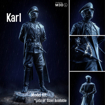 Karl Hell Boy 1:6 1:9 1:12 3D Modellbausatz Figur unbemalt ungebaut Fan Art 14K