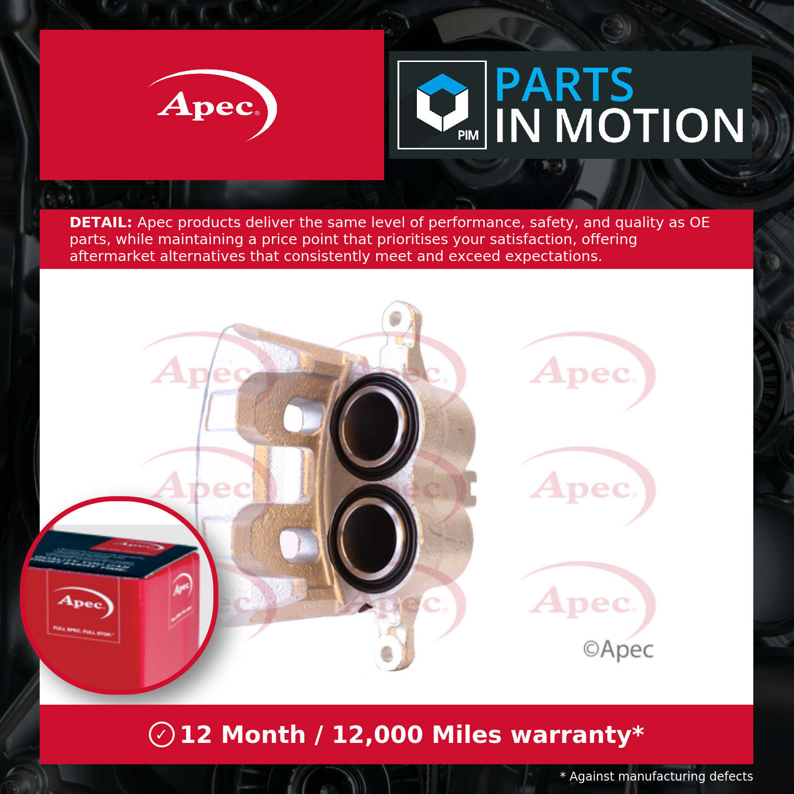 Brake Caliper Front Left LCA176 Apec 410118H300 410118H30A Quality Guaranteed