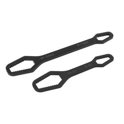 2-teiliges doppelendiges verstellbares Schraubenschlüssel-Set für Muttern 8 mm