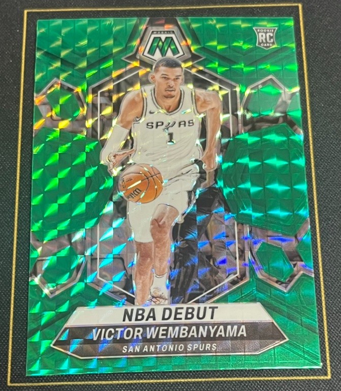 Victor Wembanyama 2023-24 Panini Mosaic RC NBA Debut Green #257