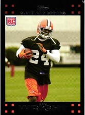 2007 Topps Rookie Card Eric Wright Cleveland Browns Card # 382. rookie card picture