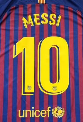 2018/19 Barcelona Home Jersey #10 Messi 2XL Nike Soccer Long