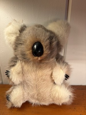 Vintage 70s Australian Koala Bear Plush Genuine Kangaroo Fur Stuffed Toy Soft