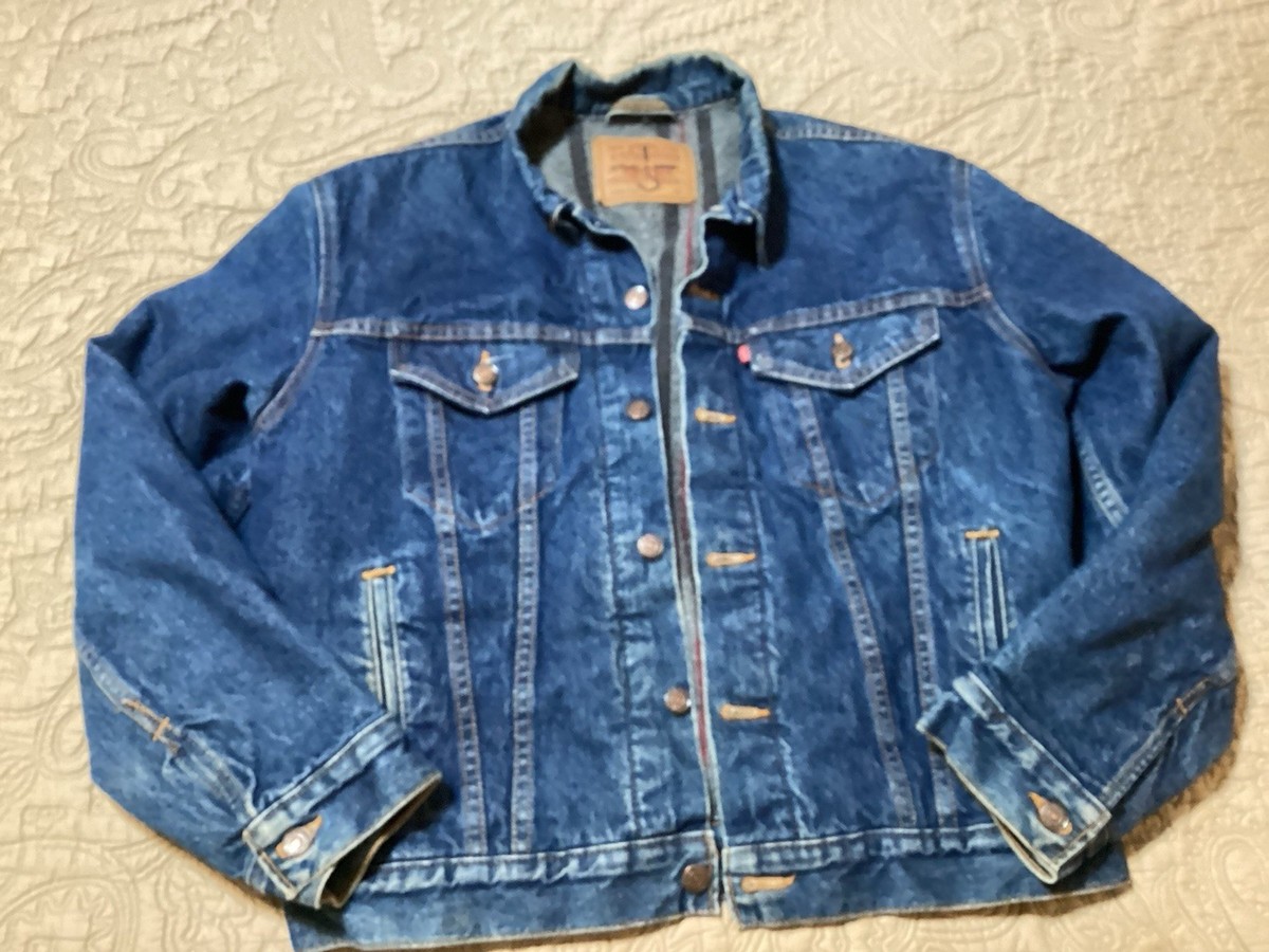 90’s Levi’s 70506 blanket denim jacket Vintage Levis 70506 0316 Blanket Lined Trucker Jacket Men's Size