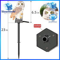 Solarleuchte Eule Wetterfest Automatische LED Garten Laterne Braun FüR
