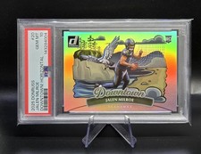 2025 Donruss Jalen Milroe Downtown! Horizontal SP RC Rookie #20 Seahawks PSA 10