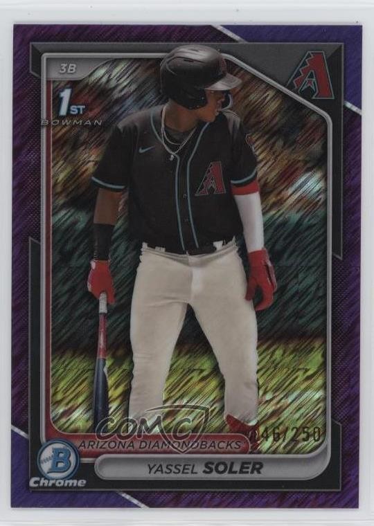 2024 Bowman Chrome Prospects Purple Shimmer Refractor /250 Yassel Soler #BCP-174